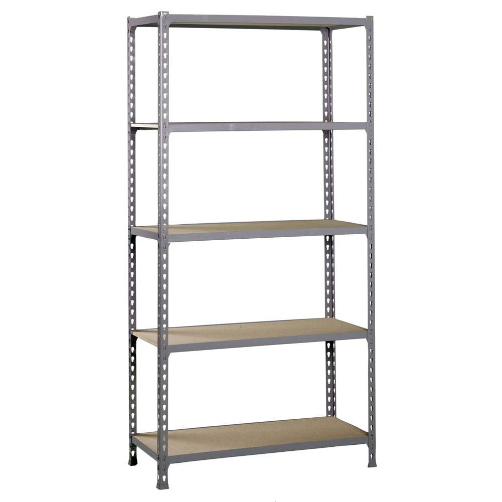 SCHWERLASTREGAL Big Muli HxBxT 200 x 100 x 30 cm 5 Fachböden Fachlast 150 kg Grau - Grau, Metall (100/200/30cm) - PROREGAL
