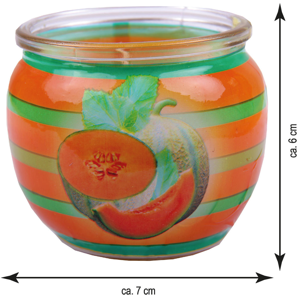 DUFTKERZE "Motiv" Kerze Raumduft Fresh Melon - Orange, Naturmaterialien (7/6cm)