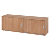 LOWBOARD mit Schiebetür 40/160/52 cm in Nussbaumfarben - Nussbaumfarben, Holzwerkstoff (160/52/40cm) - bümö