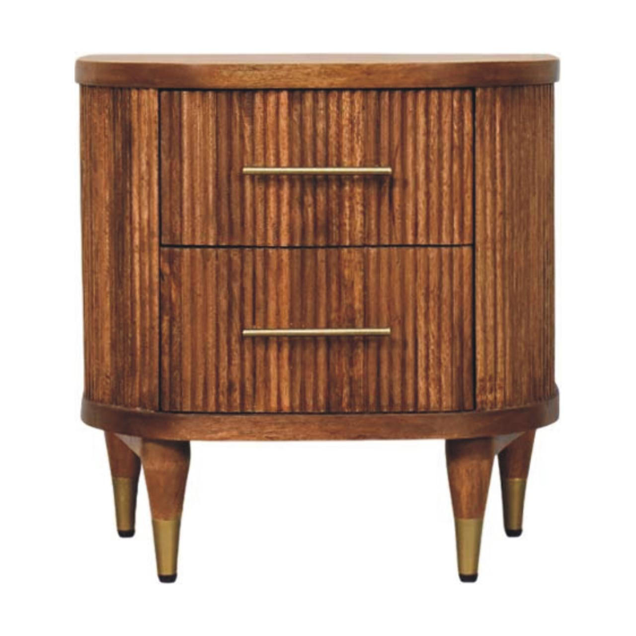 Artisan Furniture NOČNÍ STOLEK Soba se 2 zásuvkami, severské nohy, béžový