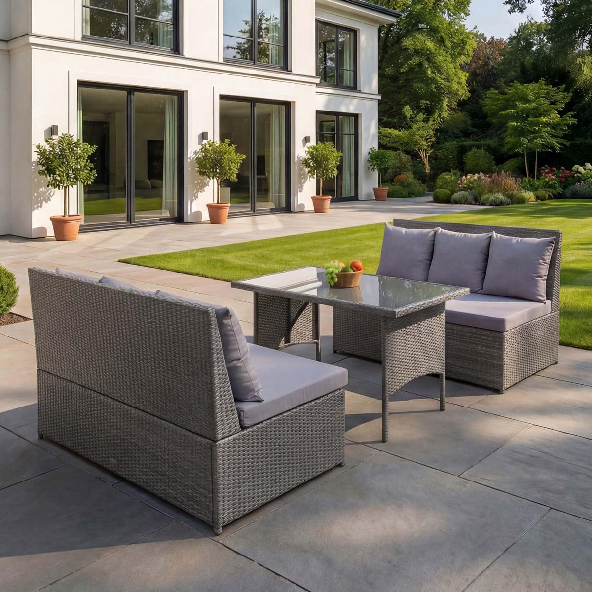 GARNITUR Grau - Grau, Kunststoff - MCW