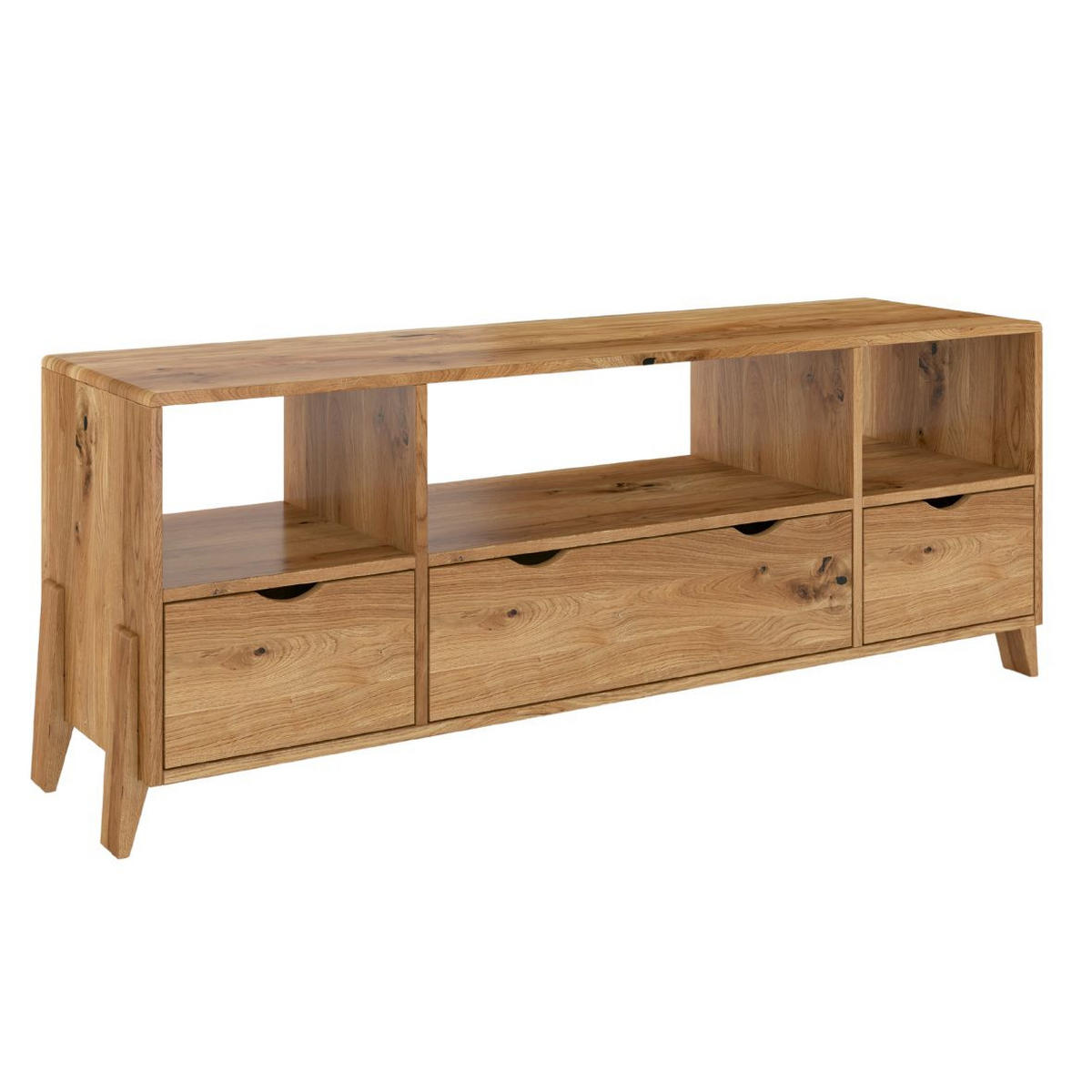 MASSIVHOLZ-TV-SCHRANK Gdynia, Eiche - lackiert, Naturfarben - Eichefarben, Eichenholz/Holz (160/60.4/45cm) - Visby