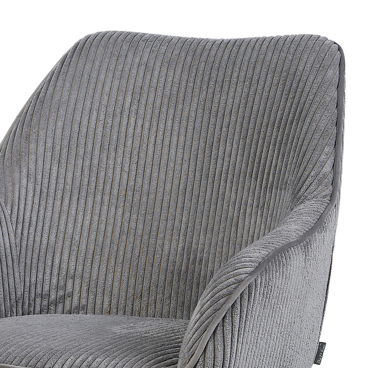 ARMLEHNSTUHL ARVIT - Dunkelgrau/Schwarz, Textil/Metall (58/87/61cm) - B&D Home