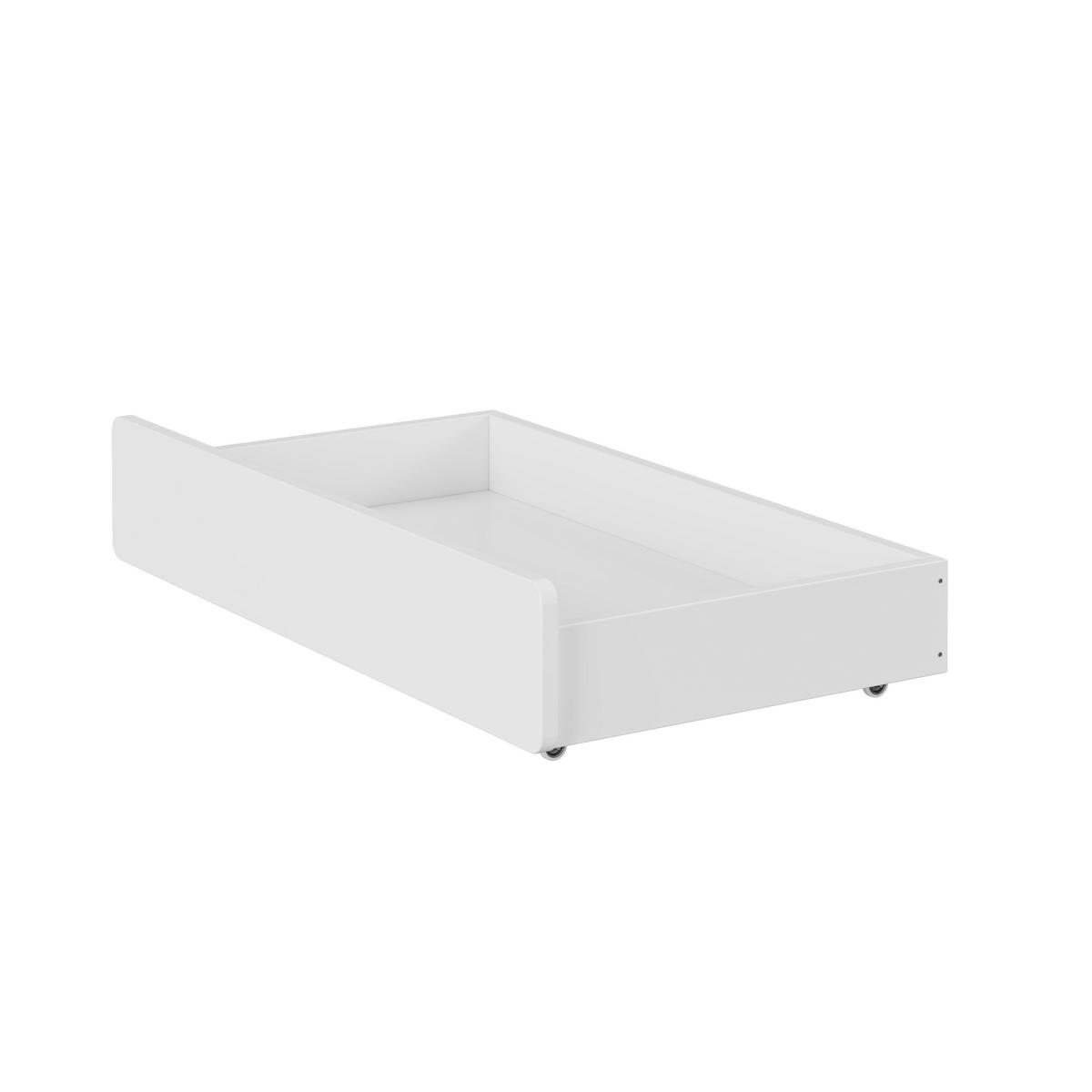 KINDEREINZELBETTEN aus Massivholz 90x190 cm in Weiß mit 2 Schubladen - Weiß, Holz (90/190cm) - Modfu