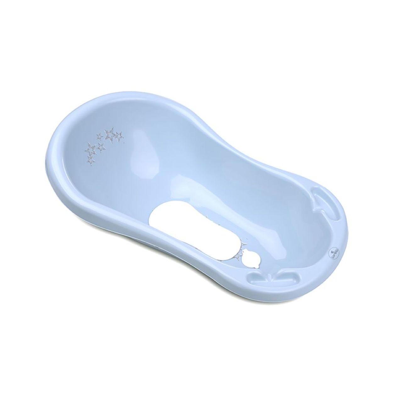 BABYBADEWANNE 1013046 84 cm hellblau Ablagefächer ergonomische Form - Blau, Kunststoff (49/84cm) - Lorelli