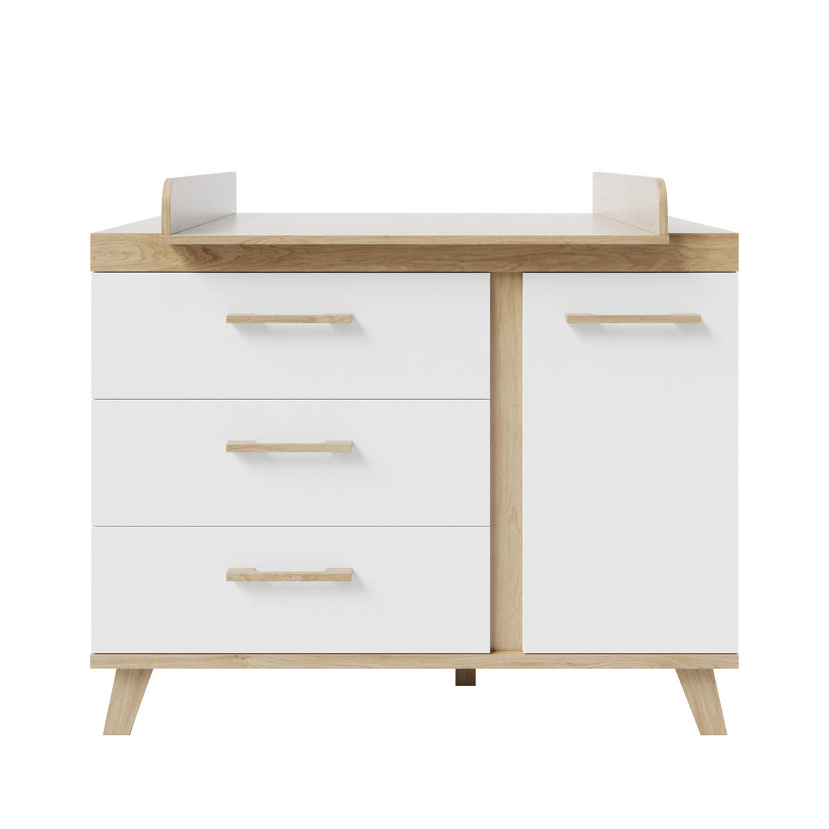 BABYZIMMER-SET Smile 2-teilig - Weiß, Holzwerkstoff (76/90.5/142cm) - Roba