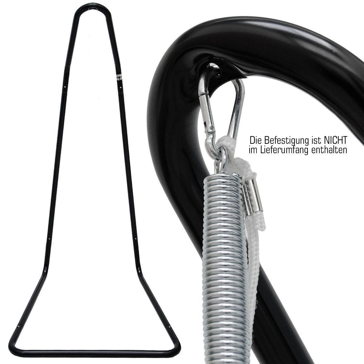 BABY-HÄNGESTUHLGESTELL 160cm, für Babywiege, Schwarz - Schwarz, Metall (100/80/160cm) - Amanka