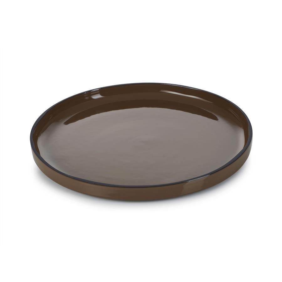 Revol Porcelaine France Teller Dunkelbraun