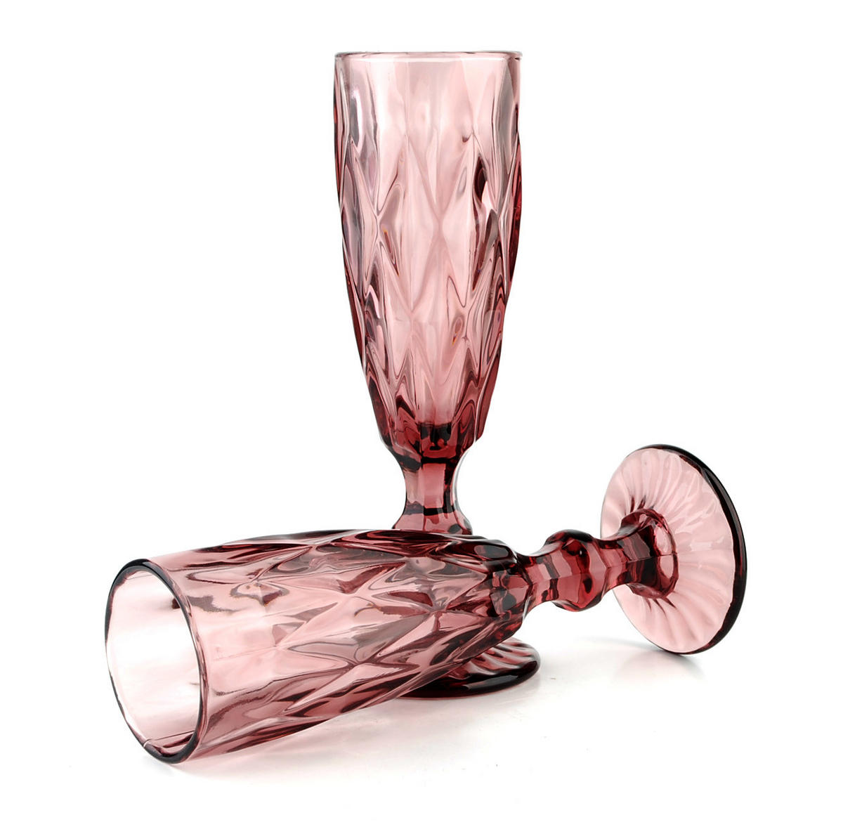 WEINGLAS-SET Elise Rosa 15/22/21 cm Glas - Rosa, Glas (0.18L) - Mondex