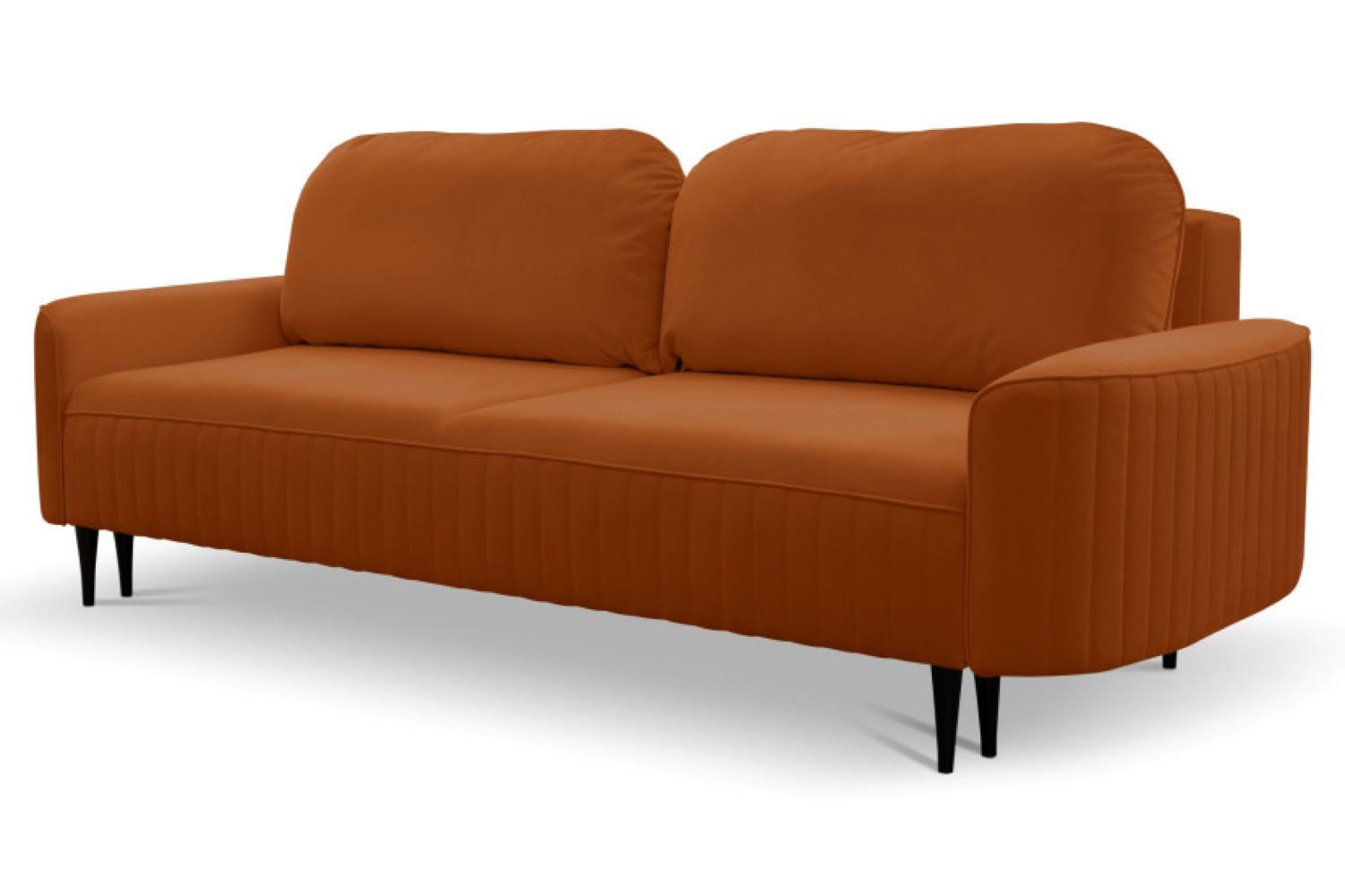 SOFA Rotschwarz ANES Ausziehbar Drei-Sitzer - Orange, Textil (244/92/102cm) - Sepro Meble