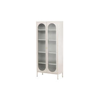 VITRINE LIMA Beige 80x35x180 cm - Beige, Metall (80/180/35cm) - FURNLUX