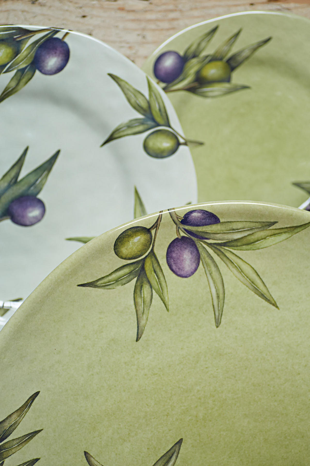 GESCHIRR 8-teilig Olive Melamin - Multicolor, Kunststoff (27/3/27cm) - Rose & Tulipani