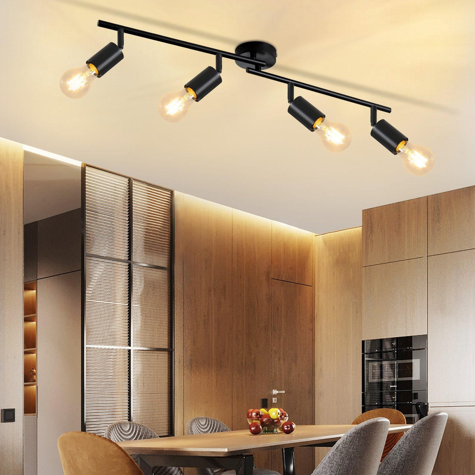 Thumbnail - ZMH Deckenstrahler, Schwarz, Metall, Mode, Zylindrisch, 9x16x75 cm, Lampen & Leuchten, Innenbeleuchtung, Spots & Strahle...