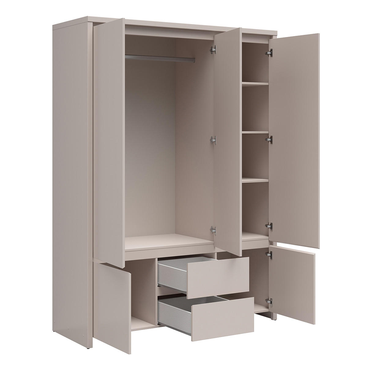 SKŘÍŇ 3DVEŘOVÁ Soren Kašmír - béžová, kompozitní dřevo (153.5/211/55.5cm) - Petits-meubles