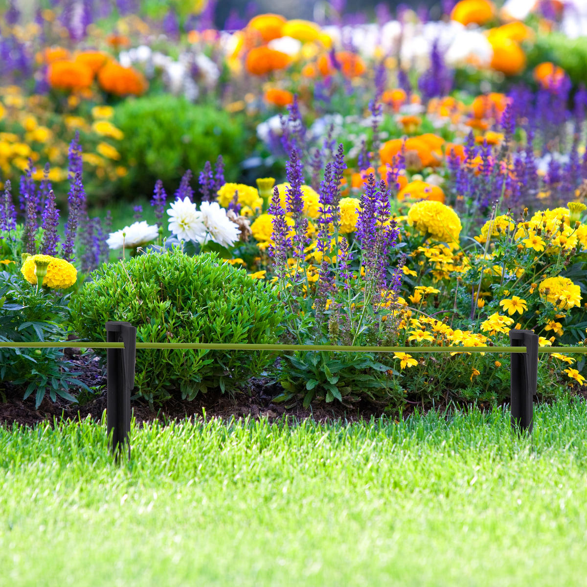 100XMÄHROBOTER-ERDHAKEN - Schwarz, Kunststoff (2/8.5/1cm) - Relaxdays