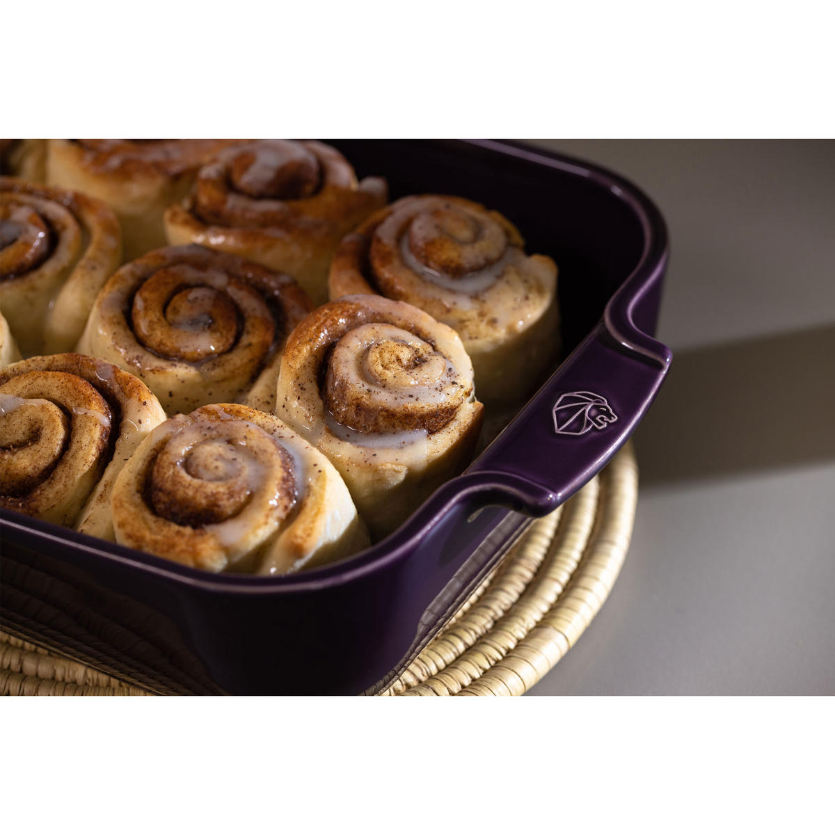 AUFLAUFFORM Keramik Appolia 32cm Rechteckig Aubergine Spülmaschinenfest - Lila, Keramik (21.7/32/7.2cm) - PEUGEOT