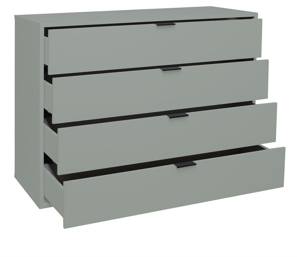 KOMMODE Erna 119x45x87 Pinie Green matt Lack - Grün, Holzwerkstoff (119/87/45cm) - 58aufmkessel