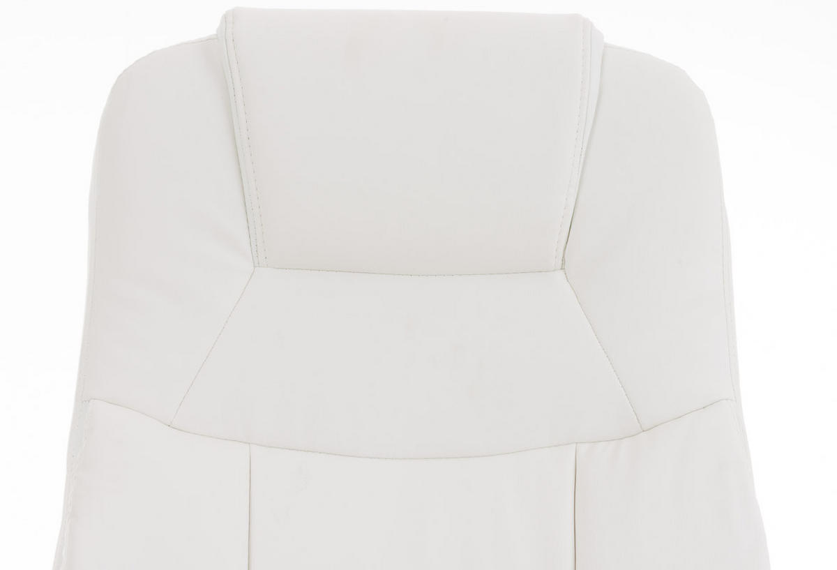 BÜROSTUHL SYDNEY 113x66x70 Weiß Kunstleder - Weiß, Leder/Metall (66/113/70cm) - DELUKE