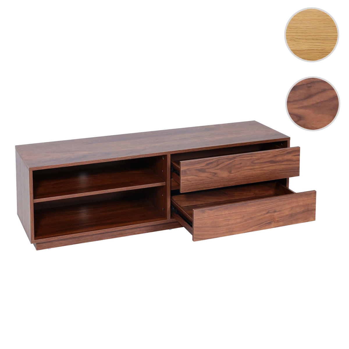 TV-RACK Walnuss Dekor - Walnussfarben, Holzwerkstoff (140/42/40cm) - MCW