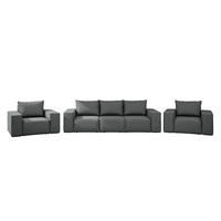 LOUNGEGARNITUR Gartenmöbel set 3+1+1 für den Garten, Terrasse, gartenmöbel lounge set SONNE EXCLUSICVE Grau - Grau, Holz - Kaiser Möbel