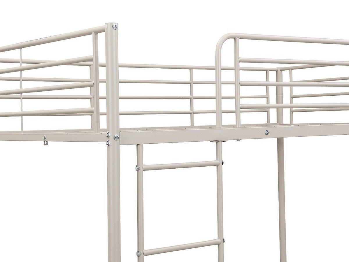 ETAGENBETT - 1 Person-Sitzer - Metall, Metall - Beige - - Beige, Metall - Vente-Unique