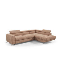 ECKSOFA Marios Mit Schlaffunktion - Rotbraun, Holzwerkstoff/Textil (202/260cm) - Fun Möbel