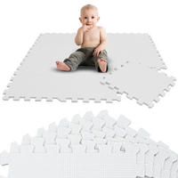 SPIELMATTE ab Null - 90 cm Baby Puzzlematte Weiß - Weiß, Kunststoff (30/30cm) - Littletom