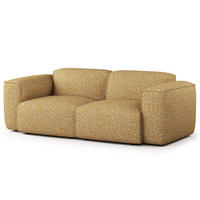 2-SITZER SOFA - Schwarz/Honig, Kunststoff/Textil (220/71/102cm) - home24