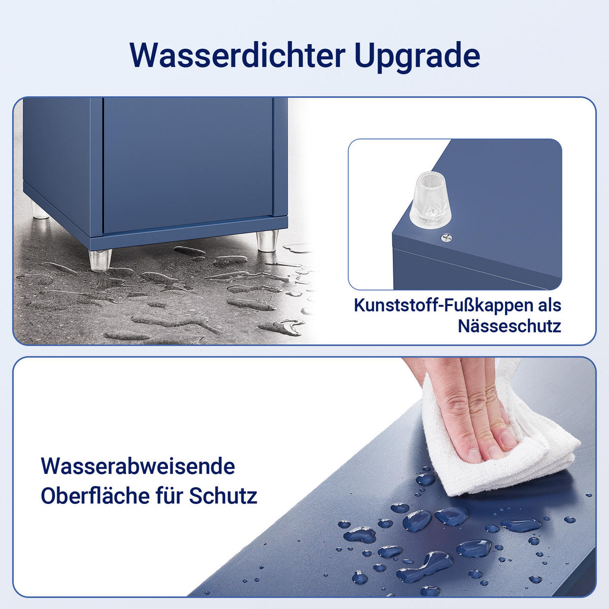 HOCHSCHRANK schmal Blau - Blau, Holzwerkstoff (20/180/20cm) - SoBuy