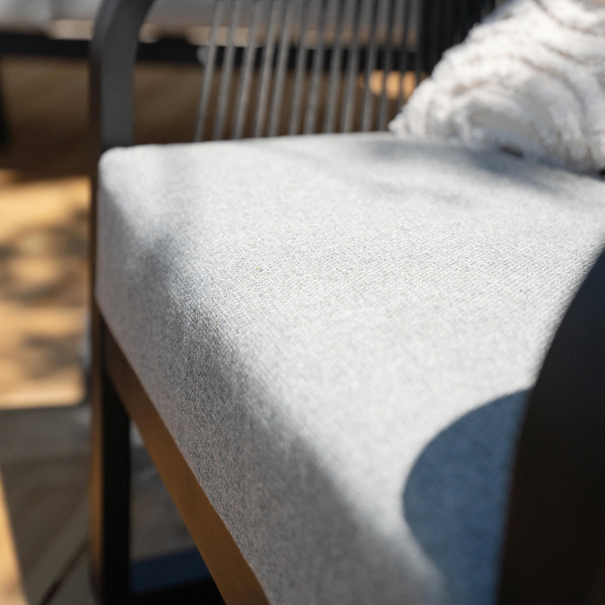 GARTENLOUNGE ALUMINIUM MARABA - Hellgrau - Schwarz, Kunststoff/Metall - Home Deluxe