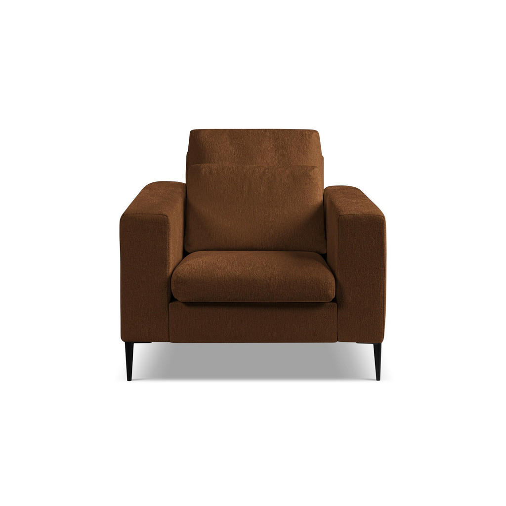 Thumbnail - Makamii Sessel, Terra cotta, Textil, 1-Sitzer, 93x88x105 cm, Hergestellt in Europa, Oeko-Tex®, Wohnzimmer, Sessel, Polst...