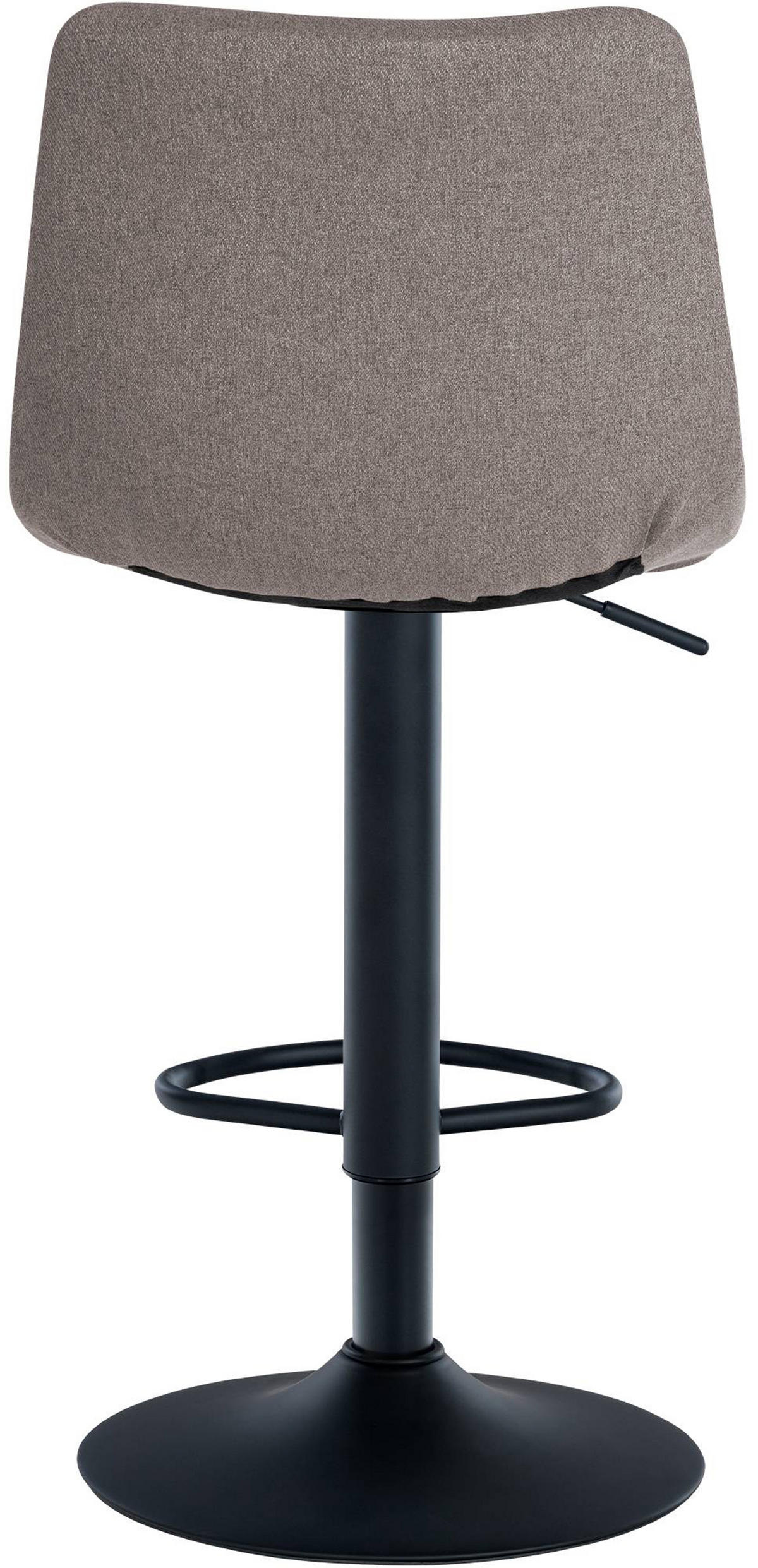 BARHOCKER James Stoff schwarz grau - Schwarz/Grau, Textil/Metall (43/108.5/46.5cm) - TPFLiving