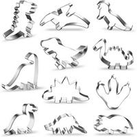 AUSSTECHFORMEN Set 11-teilig Dinosaurier Edelstahl - Silberfarben, Metall (8/2.2/9.4cm)