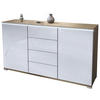 SIDEBOARD Faro Weiß Hochglanz - Weiß Hochglanz, Holzwerkstoff (138.5/75.5/35cm) - Vladon