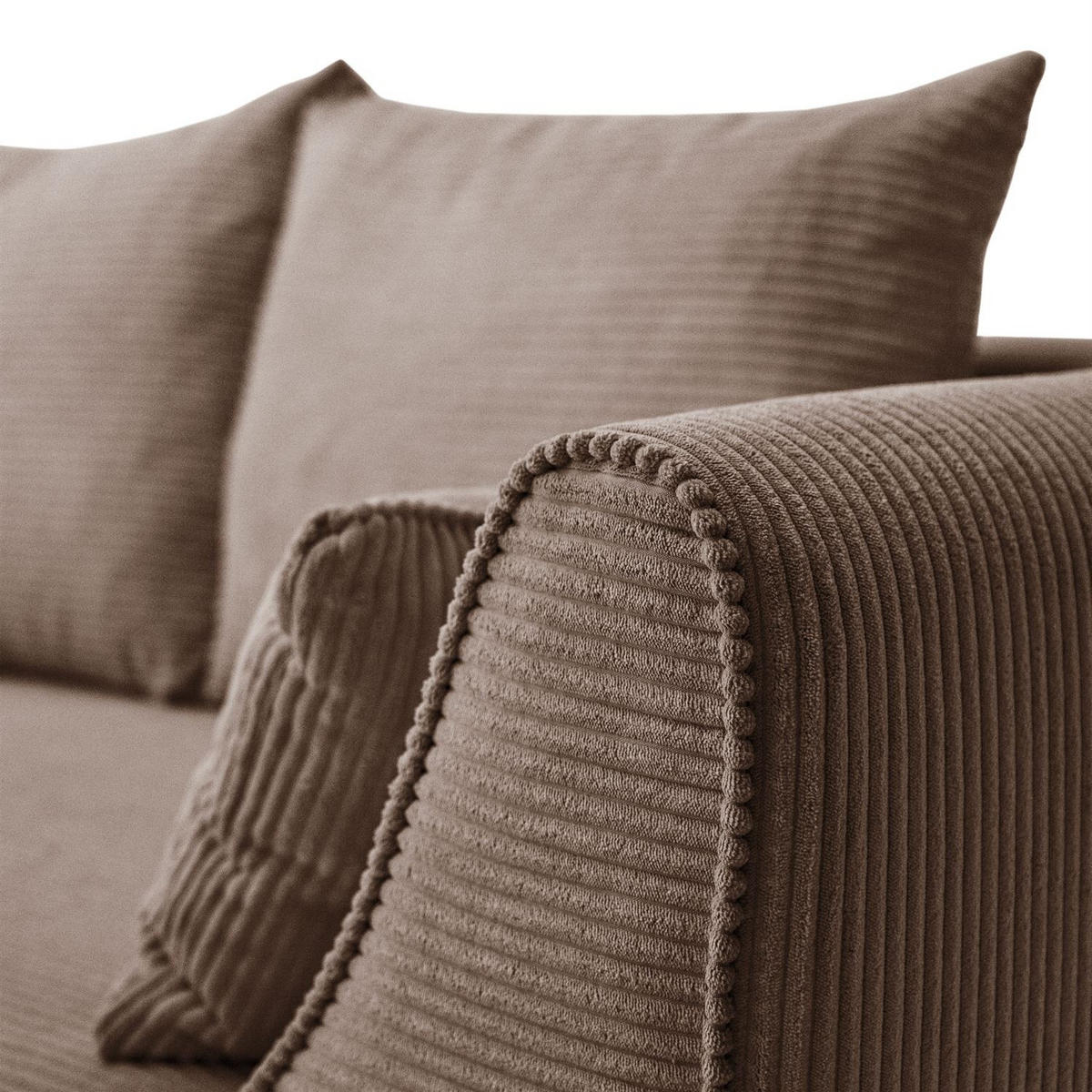 SOFA ASPEN Zweisitzer mit Schlaffunktion, Anafi 06 - Braun, Textil (267/94/95cm) - Lookway