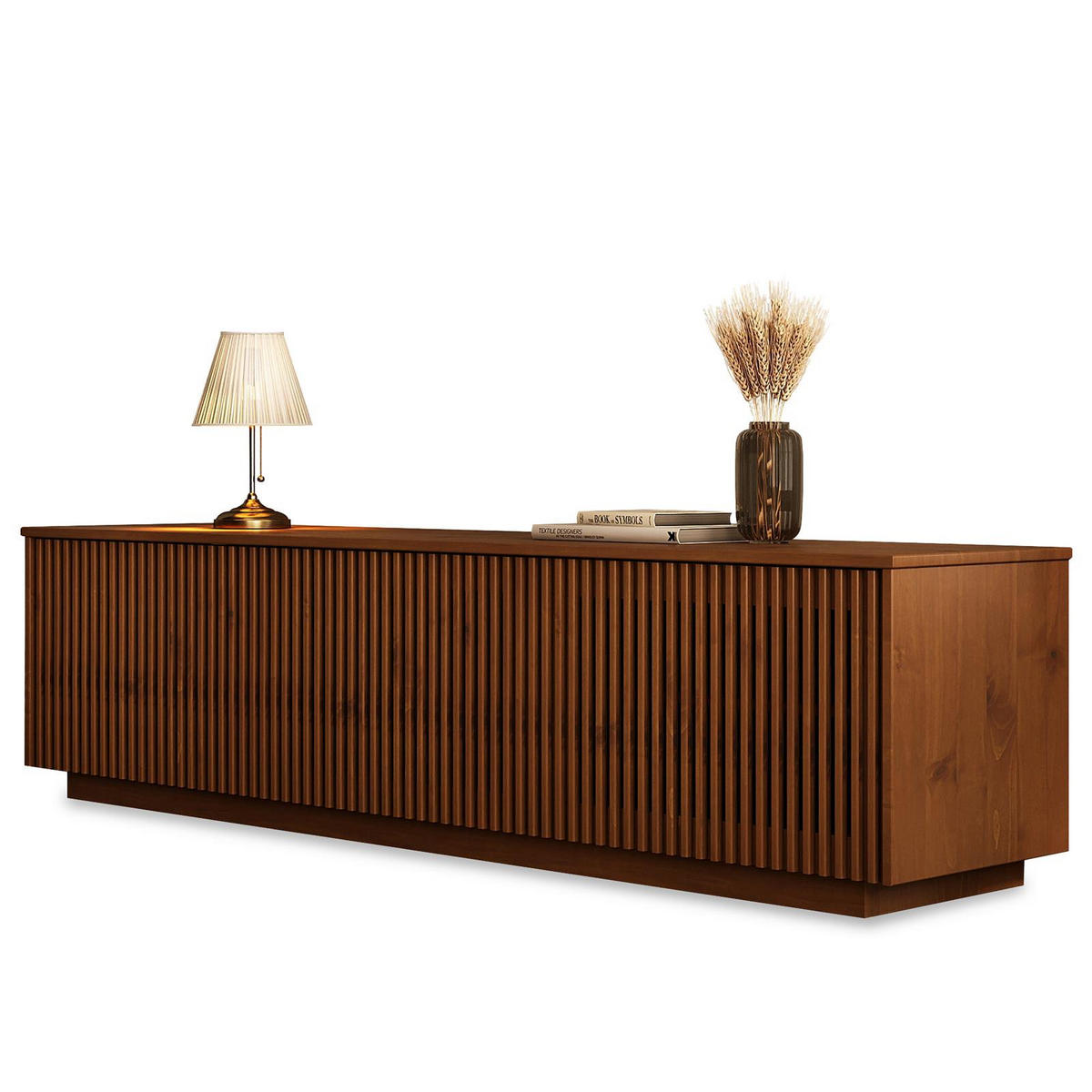 LOWBOARD OLE Kastanie - Kastanienfarben, Holz (175/37/38cm) - IDIMEX