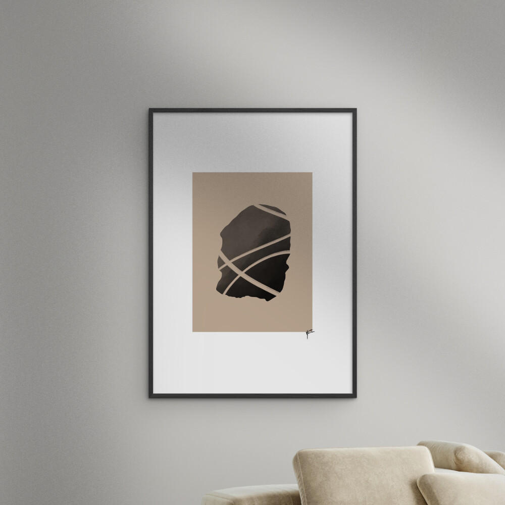 POSTER mit Rahmen N. Atelier - Noir Signifie - Schwarz, Holz/Papier (30/40cm) - Poster&Frame