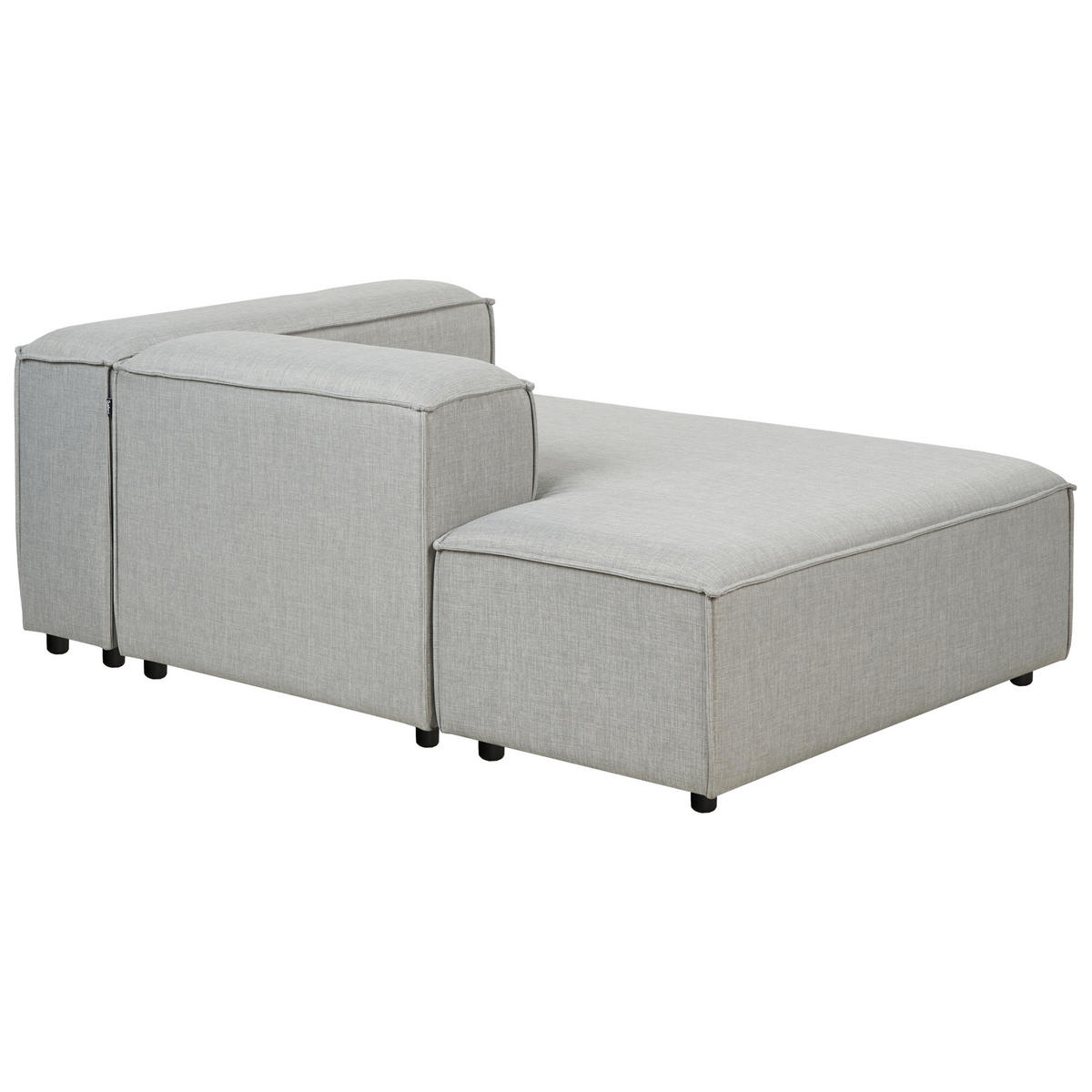ČALOUNĚNÉ LEHÁTKO CHAISE LONGUE PRAVOSTRANNÉ Látka Světle šedé Ardal - šedá/černá, textil (119/68/180cm) - Beliani