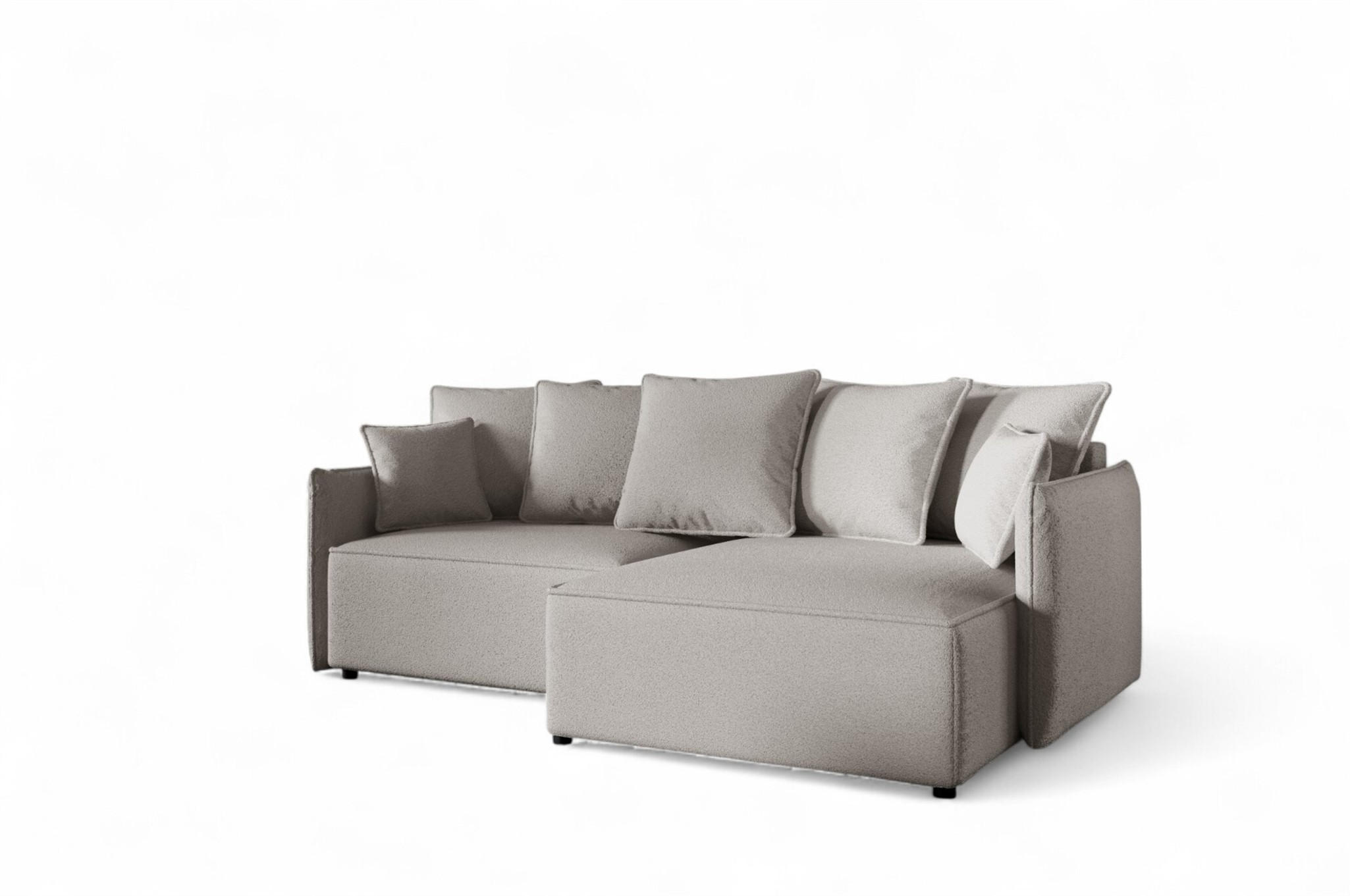 ECKSOFA Minea Mit Schlaffunktion - Beige, Holzwerkstoff/Textil (221/153cm) - Fun Möbel