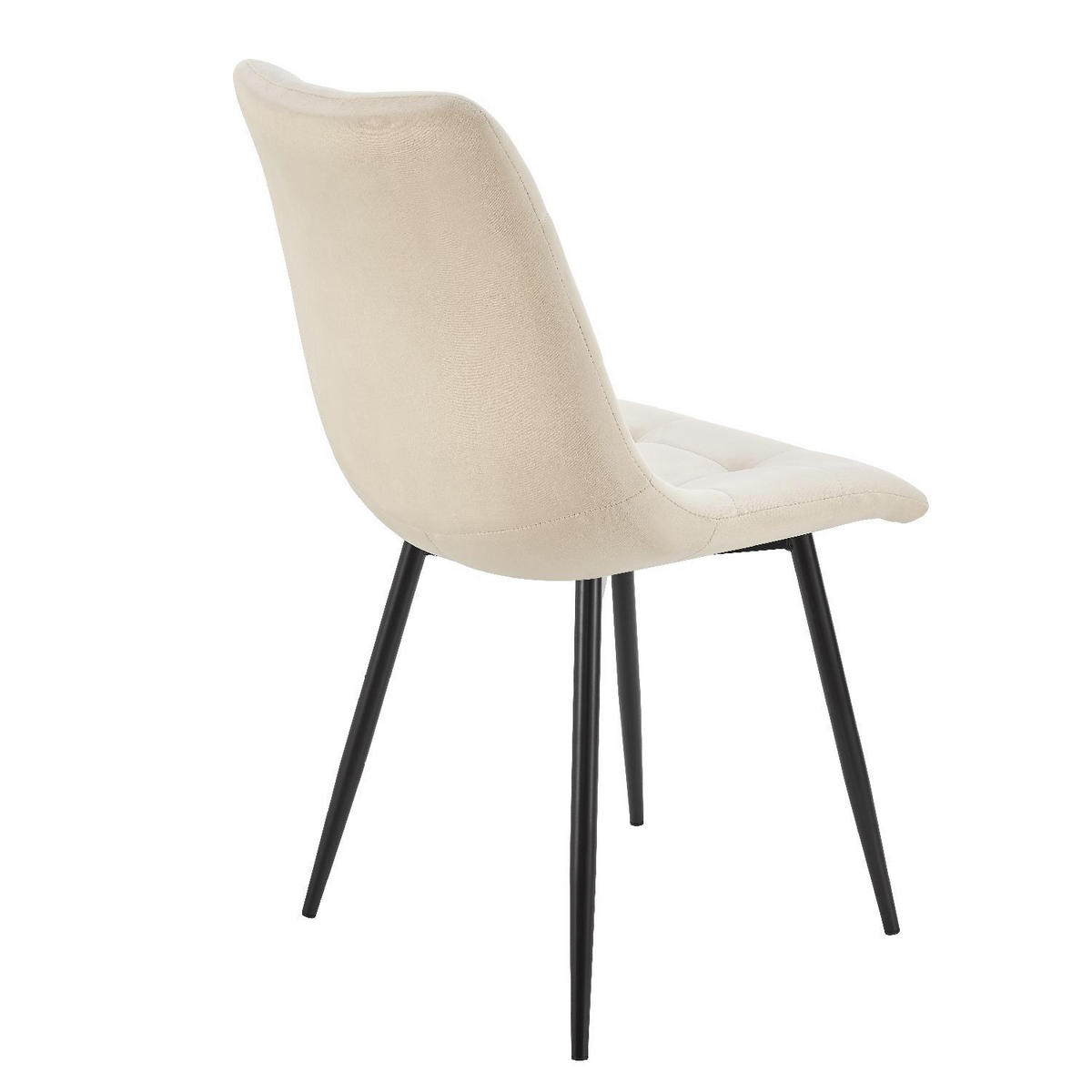ESSZIMMERSTUHL Blanca Samt beige (2er Set) - Beige, Textil (46/90/61cm) - Juskys