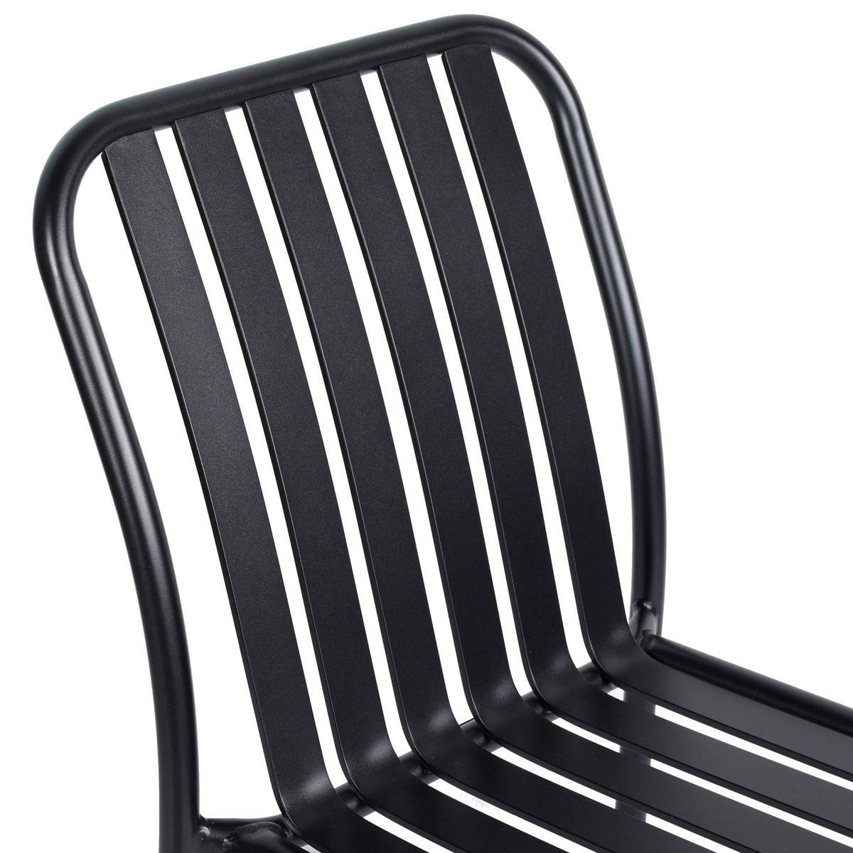 GARTENSTUHL, Schwarz - Schwarz, Metall (61/85/46cm) - Oviala