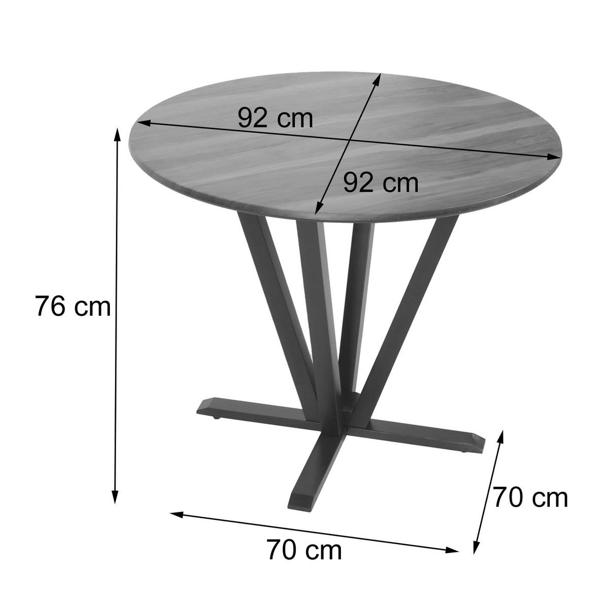 BISTROTISCH rund Braun - Braun, Holz (92/92/76cm) - MCW
