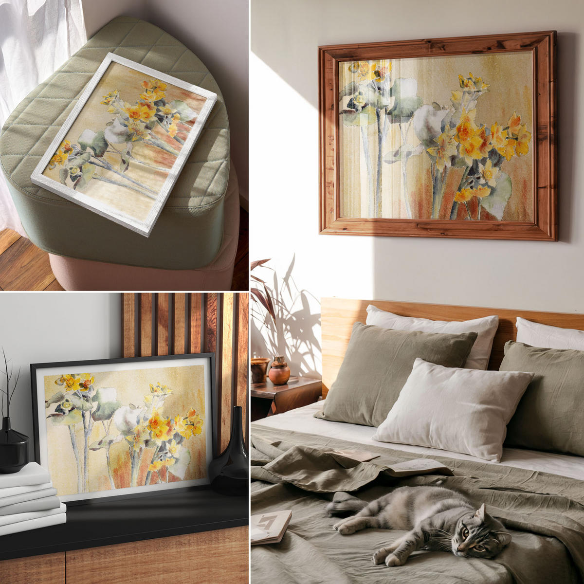 POSTER - 42x29 cm (A3) - Hannah Borger Overbeck - Orangenblüten - Gelb, Textil (42/29.7/0.1cm) - TULUP