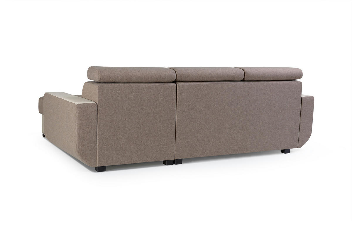 ECKSOFA - Pedro - Braun - Braun, Textil (236/165cm) - Möblo