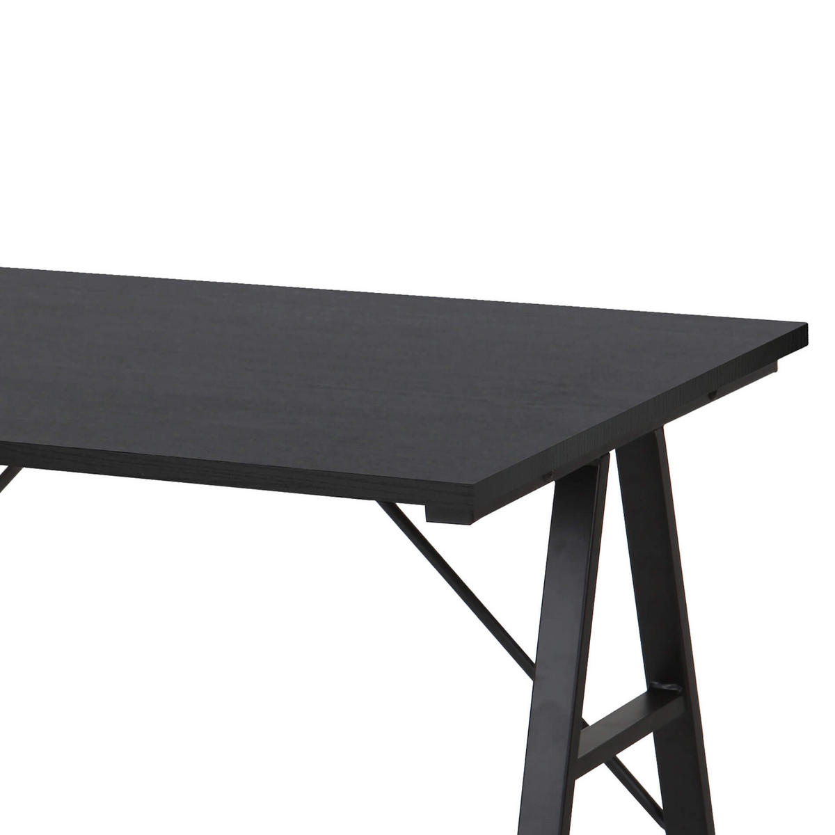 PLATZSPARENDER SCHREIBTISCH Schwarz 50/50/74 cm - Schwarz, Holzwerkstoff (50/50/74cm) - Mobili Rebecca