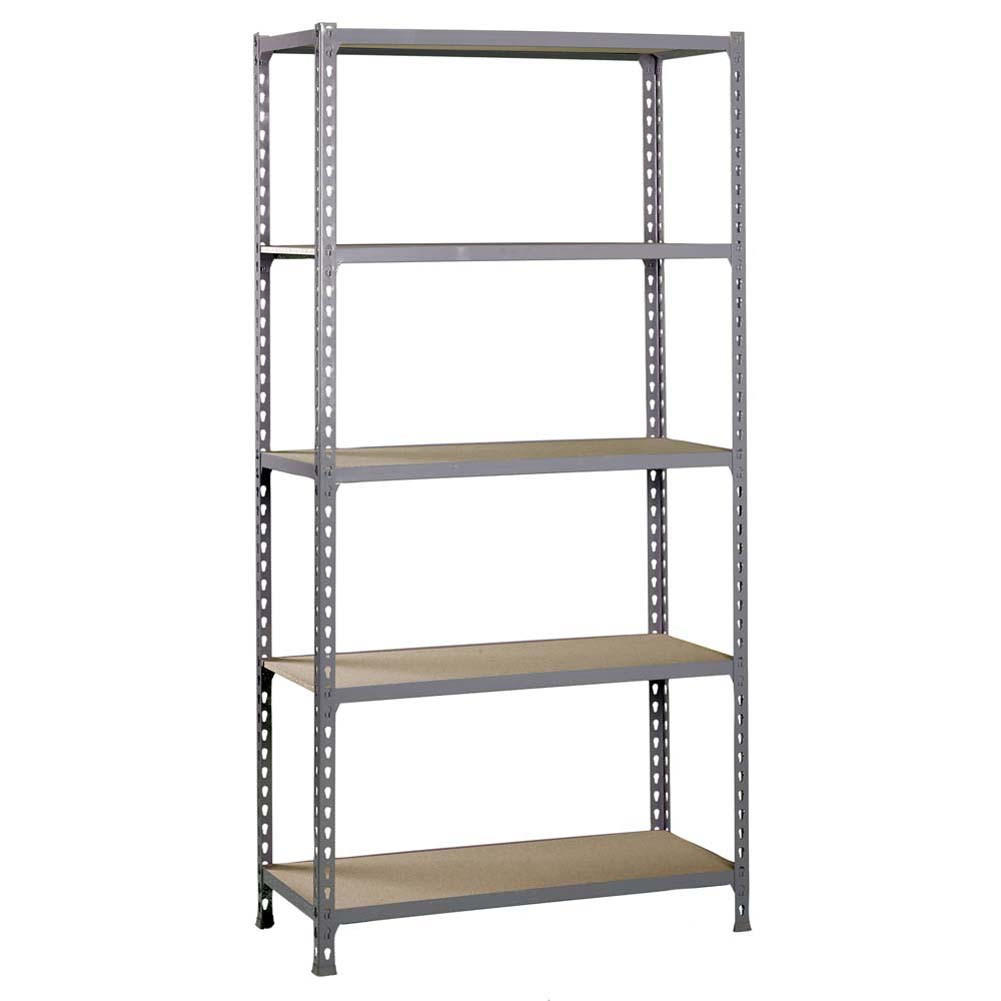 SCHWERLASTREGAL Muli HxBxT 180 x 90 x 40 cm 5 Fachböden Fachlast 150 kg Grau - Grau, Metall (90/180/40cm) - PROREGAL