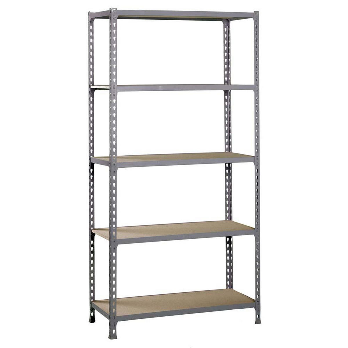SCHWERLASTREGAL Muli HxBxT 180 x 90 x 40 cm 5 Fachböden Fachlast 150 kg Grau - Grau, Metall (90/180/40cm) - PROREGAL