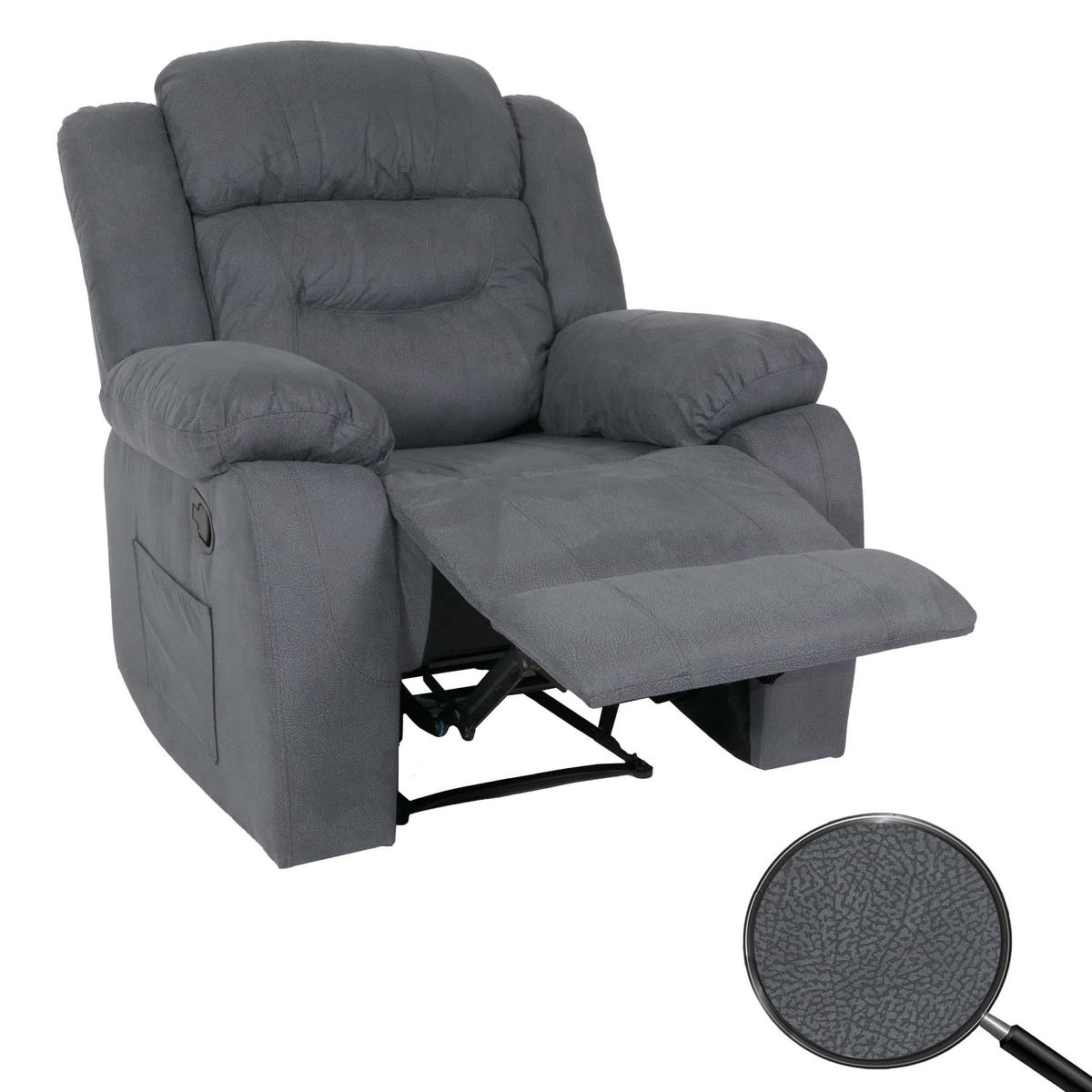 FERNSEHSESSEL XXL Grau - Grau, Textil (95/103/88cm) - MCW
