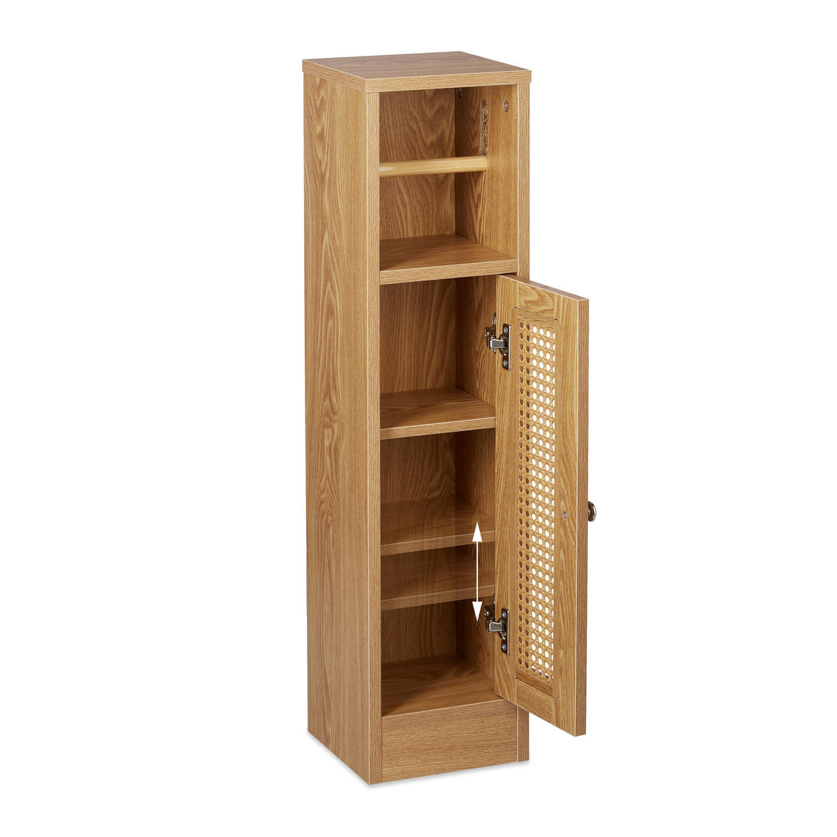 TOILETTENPAPIERHALTER - Hellbraun, Holzwerkstoff/Kunststoff (20.5/80/21cm) - Relaxdays