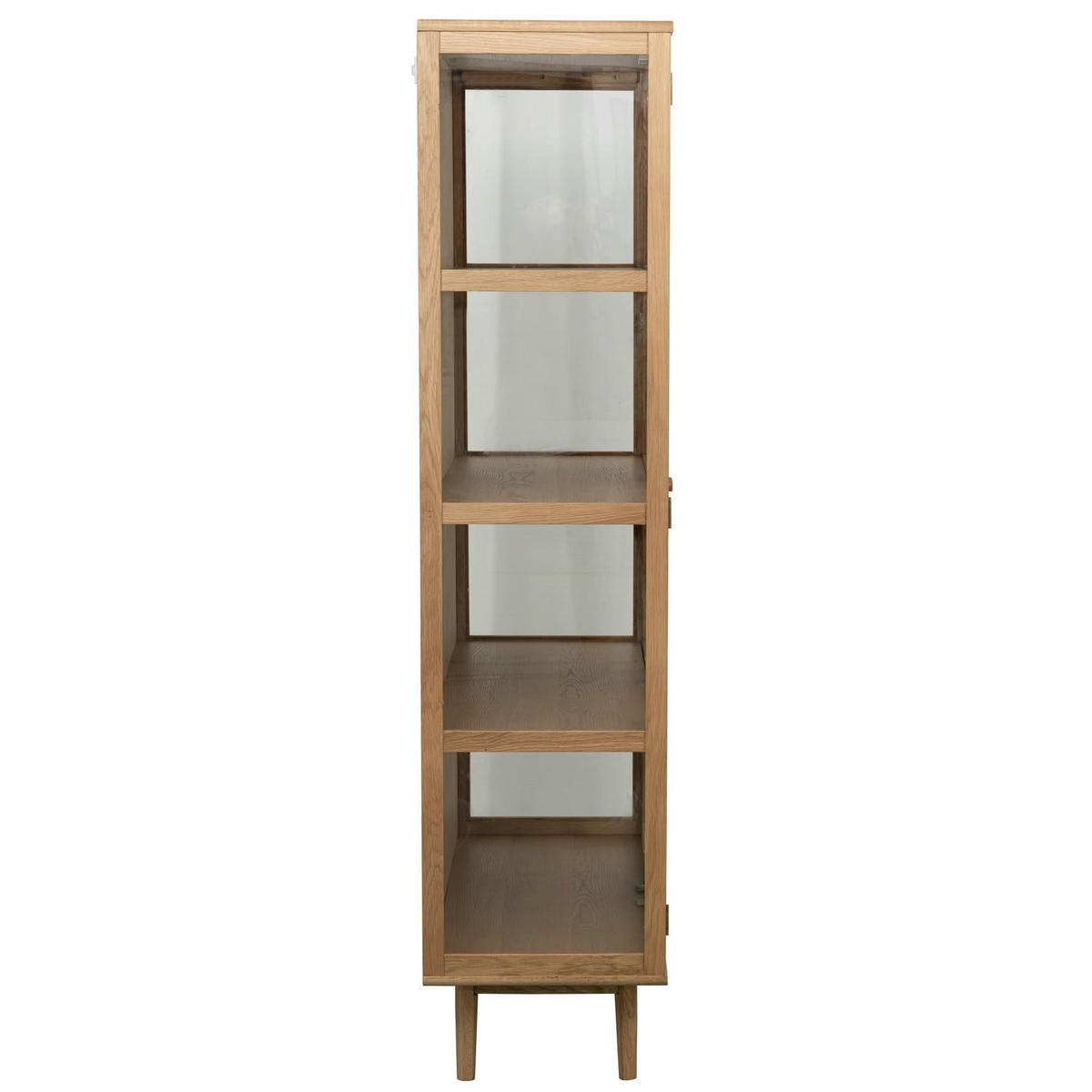 VITRINE Eiche massiv - Eichefarben/Braun, Holz/Holzwerkstoff (100/180/40cm) - Furnhouse